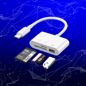 Leitor de cartão 4 em 1 para iPhone