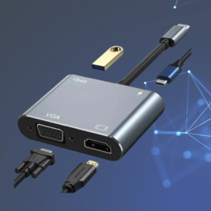 HUB ADAPTADOR USB TIPO C 4 EM 1 COM HDMI 4K